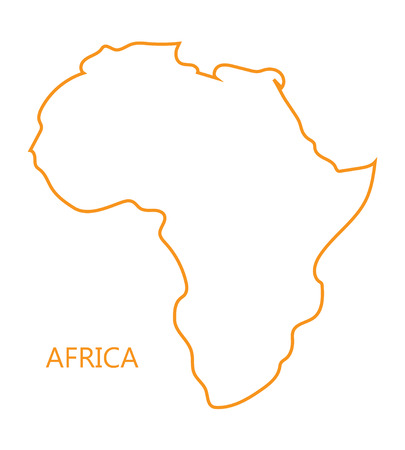 orange abstract map of Africaのイラスト素材