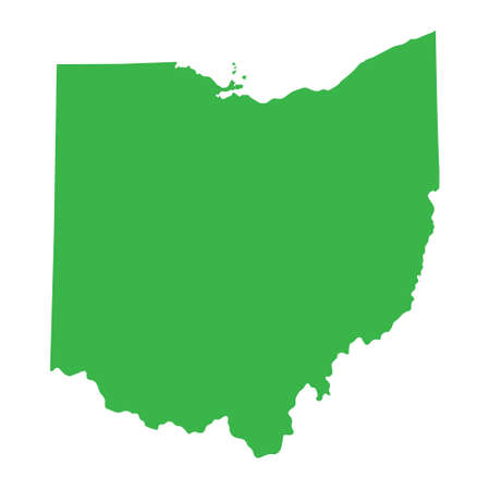 green map of Ohioのイラスト素材