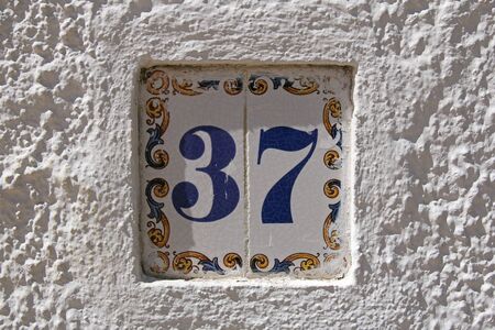 portugese street number 37の写真素材