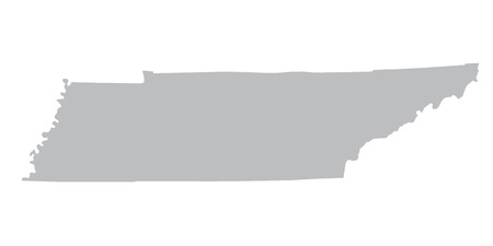 Grey map of Tennesseeのイラスト素材