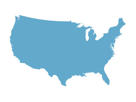 blue map of the United Statesのイラスト素材