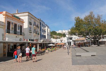 Albufeira, MARCH 29: Largo Engenheiro Duarte Pacheco; on March 29, 2015 in Albufeira, Portugal. It's most popular resort in the Algarveのeditorial素材