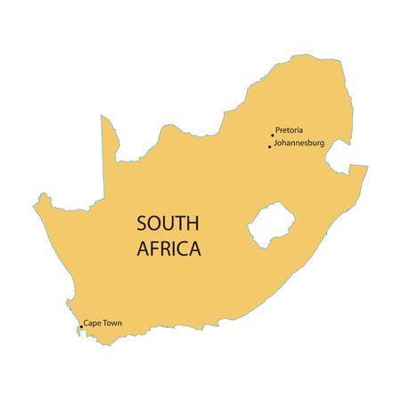 vector map of South Africa with indication of Capital Citiesのイラスト素材