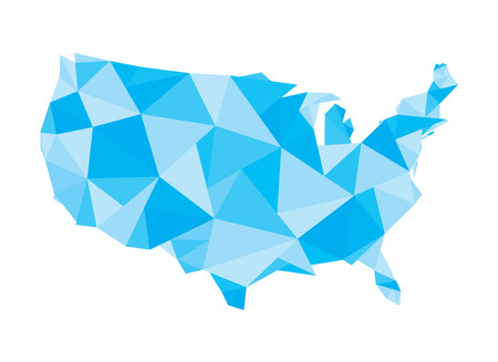 triangular United States mapのイラスト素材
