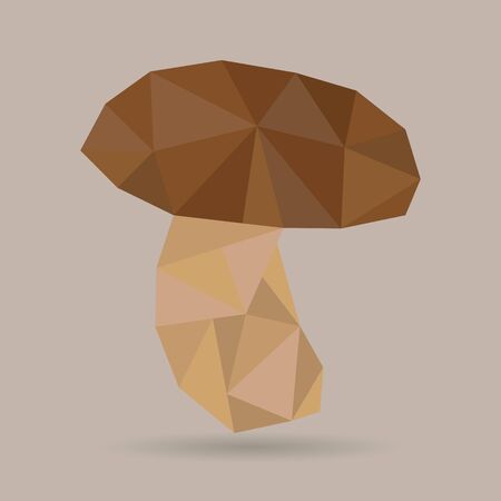 polygonal mushroomのイラスト素材