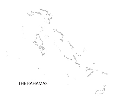 vector outline maps of Bahamasのイラスト素材