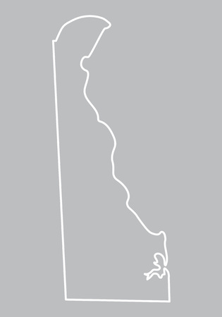 abstract outline of Delaware mapのイラスト素材