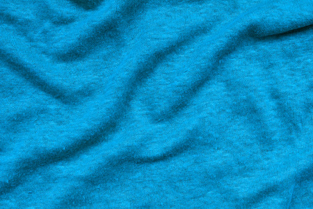 blue wavy fabric textureの写真素材