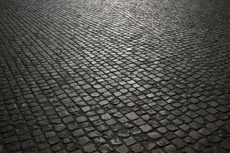 cobble pavement backgroundの写真素材