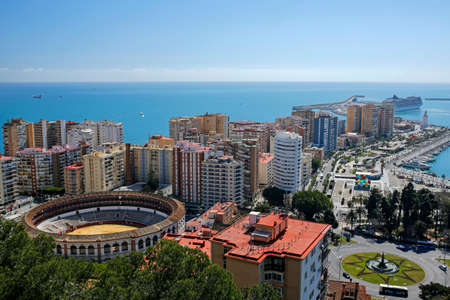picturesque view of Malaga, Costa del Sol, Andalusia, Spainの写真素材
