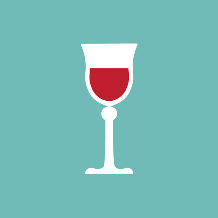 Glass of red wine- vector illustrationのイラスト素材