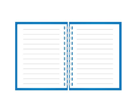 open spiral notebook- vector illustrationのイラスト素材