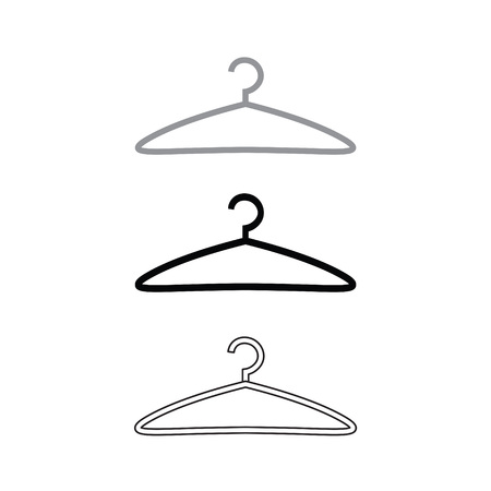 Hanger set vector illustrationのイラスト素材