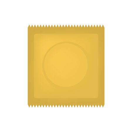 gold condom package iconのイラスト素材