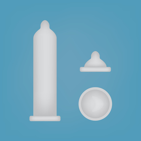 latex condom icons setのイラスト素材