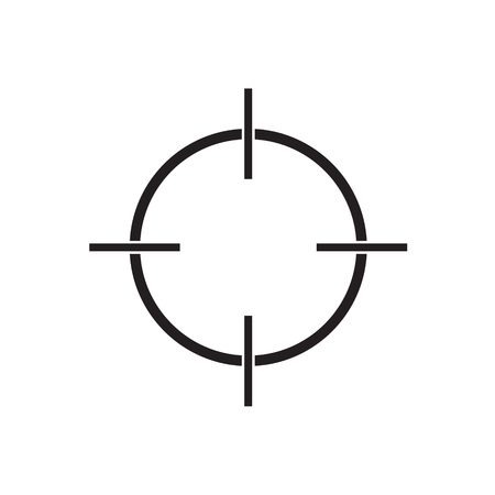 Black target icon- vector illustrationのイラスト素材
