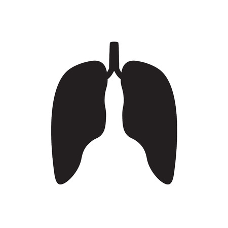 Black lungs icon vector illustration.のイラスト素材