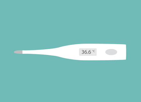 Electronic digital medical thermometer icon vector illustration.のイラスト素材