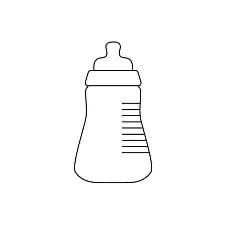 baby bottle with pacifier icon- vector illustrationのイラスト素材