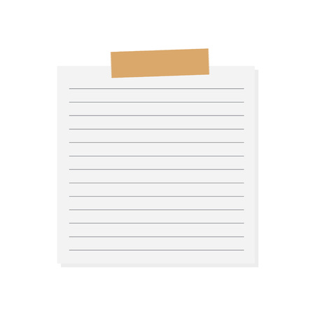 Paper sheet pined with sticky tape- vector illustrationのイラスト素材
