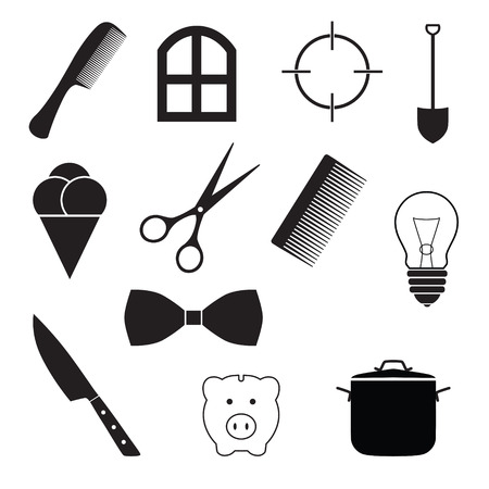 set of web icons, pictograms- vector illustrationのイラスト素材