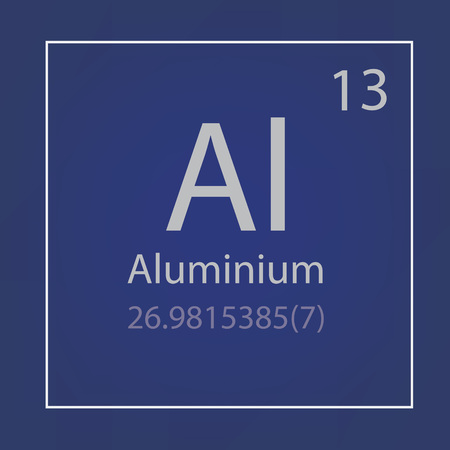 Aluminum Al chemical element icon- vector illustrationのイラスト素材