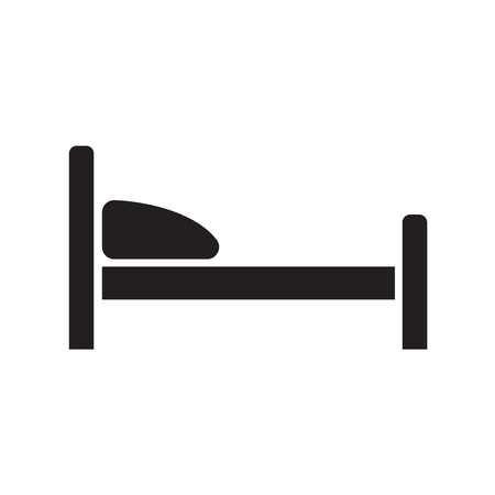A hotel bed icon vector illustrationのイラスト素材