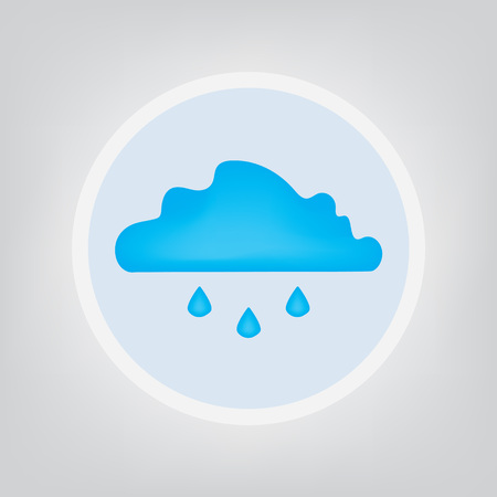 A rain weather icon- vector illustration icon isolated on plain background.のイラスト素材