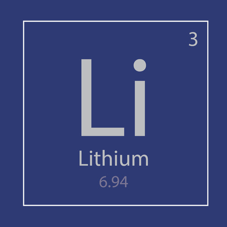 lithium Li chemical element icon- vector illustrationのイラスト素材