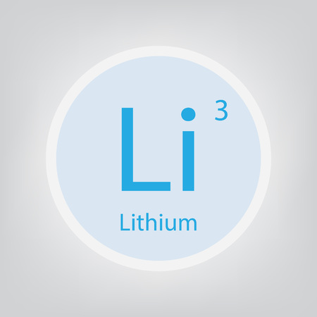 Lithium Li chemical element icon illustrationのイラスト素材