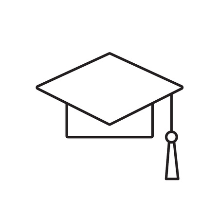 Graduation hat icon vector illustration.のイラスト素材