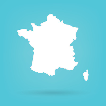 abstract white map of France- vector illustrationのイラスト素材