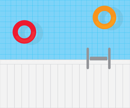 swimming pool top view- vector illustrationのイラスト素材