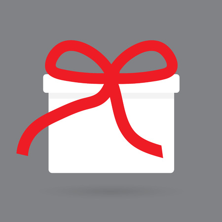 red christmas gift icon- vector illustrationのイラスト素材
