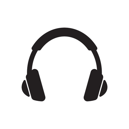 black headphones icon- vector illustrationのイラスト素材