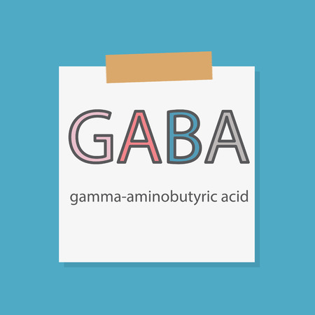 GABA gamma-Aminobutyric acid written in a notebook paper- vector illustrationのイラスト素材