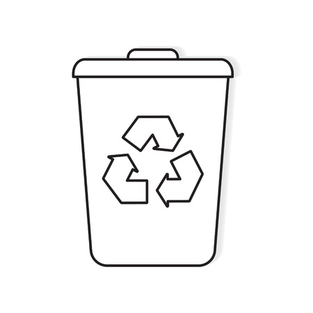 recycle bin icon- vector illustrationのイラスト素材