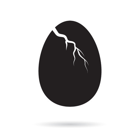 easter broken egg shells- vector illustrationのイラスト素材