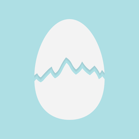 easter broken egg shells- vector illustration