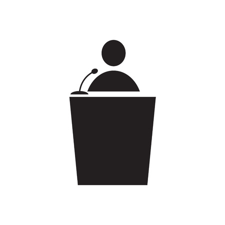 business speaker icon- vector illustrationのイラスト素材