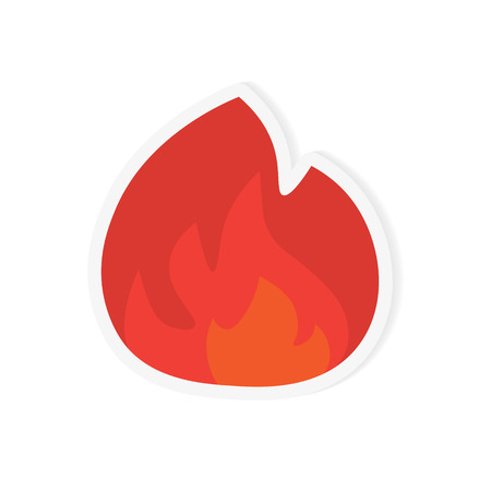 fire flames icon- vector illustrationのイラスト素材