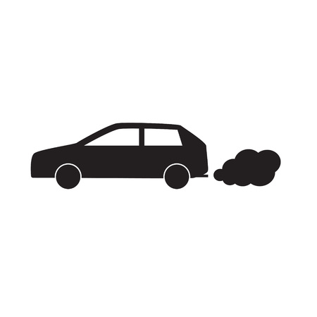 car emitting smoke icon- vector illustrationのイラスト素材