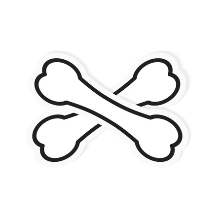 crossed dog bone icon- vector illustrationのイラスト素材