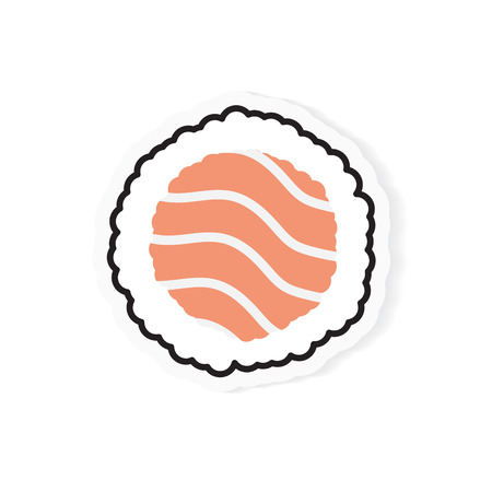 suhi roll icon- vector illustrationのイラスト素材