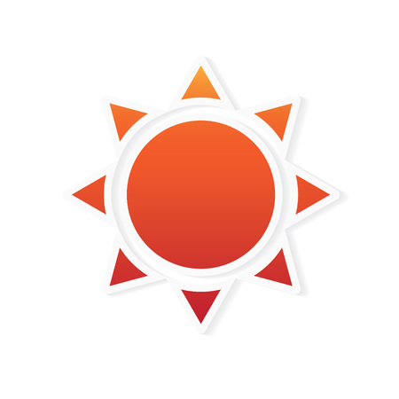 yellow sun icon- vector illustrationのイラスト素材
