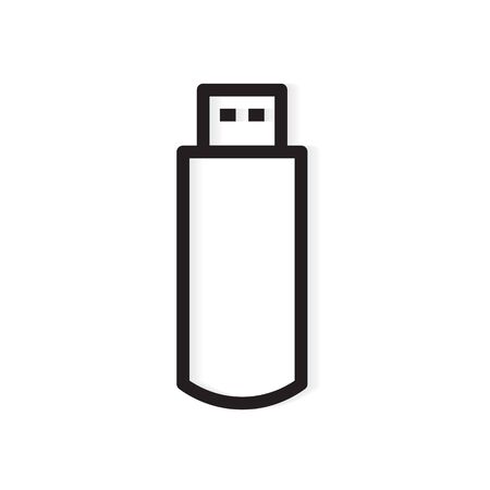 USB pen drive flash memory icon- vector illustration
