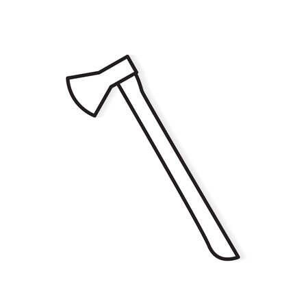 Black and white axe iconのイラスト素材