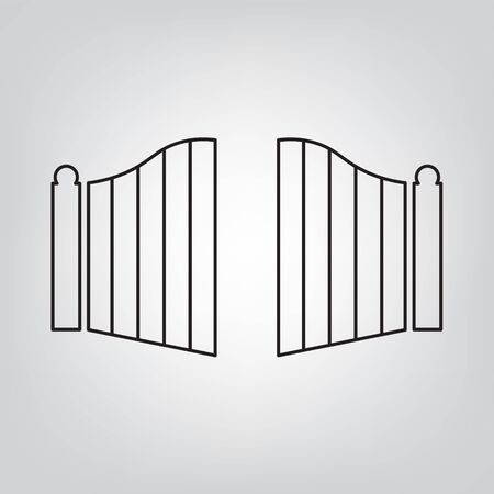 Modern gate iconのイラスト素材