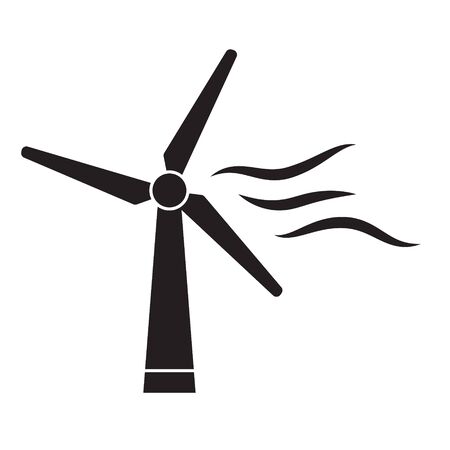 windmill, wind turbine icon- vector illustrationのイラスト素材