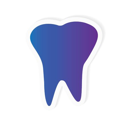 gradient tooth icon- vector illustrationのイラスト素材
